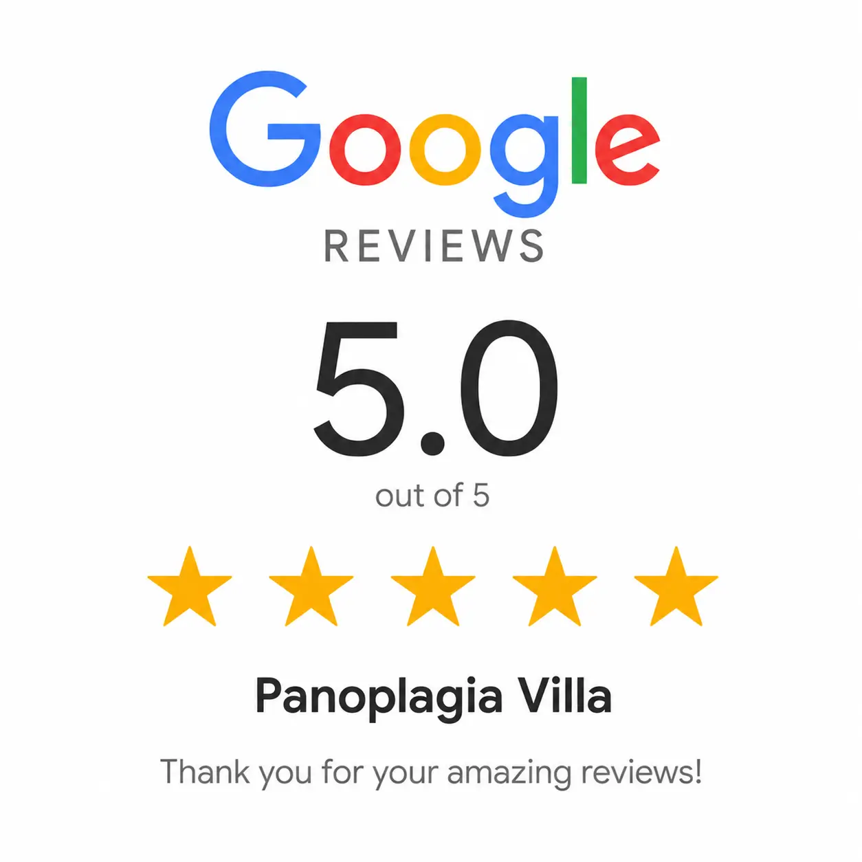 Panoplagia Villa Zakyntos Google Reviews